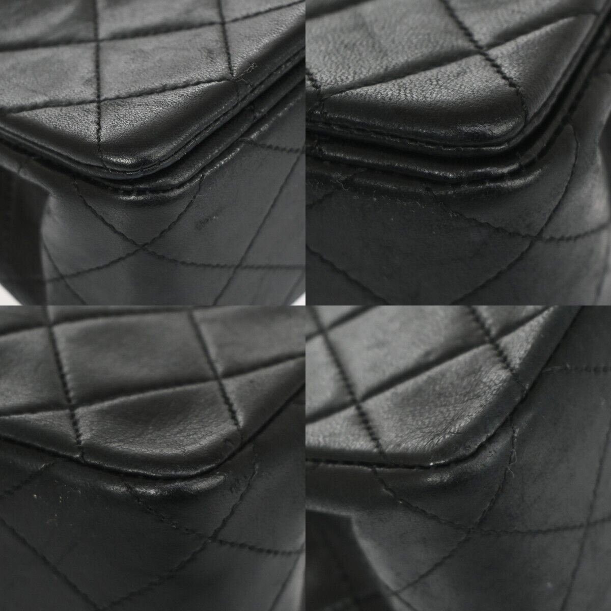 CHANEL CC Mini Matelasse Full Flap Chain Shoulder Bag Leather Black GHW 804RH915