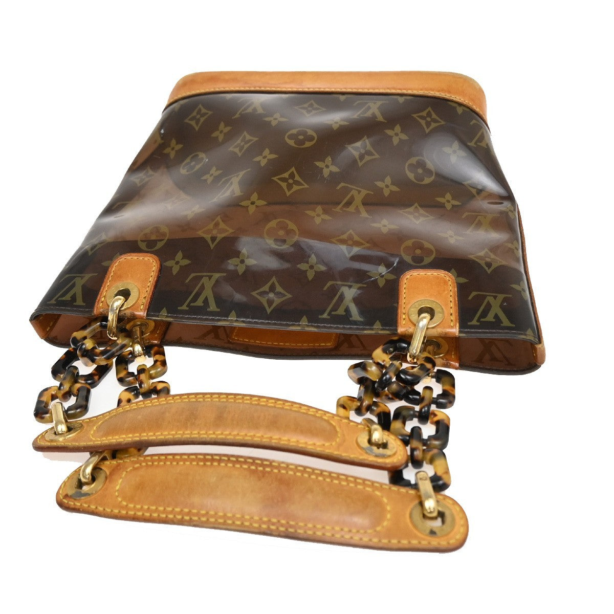 LOUIS VUITTON Cabas Ambre PM Chain Shoulder Bag Monogram Vinyl BN M92502 72KP041