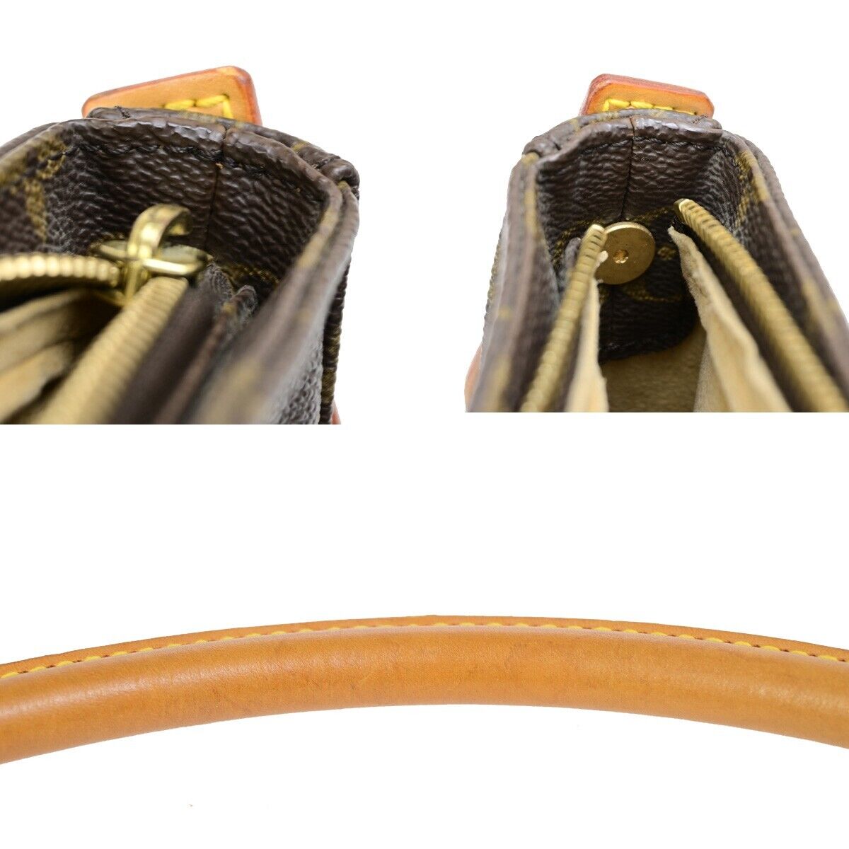 LOUIS VUITTON Looping MM Shoulder Bag Monogram Leather Brown M51146 75FB266