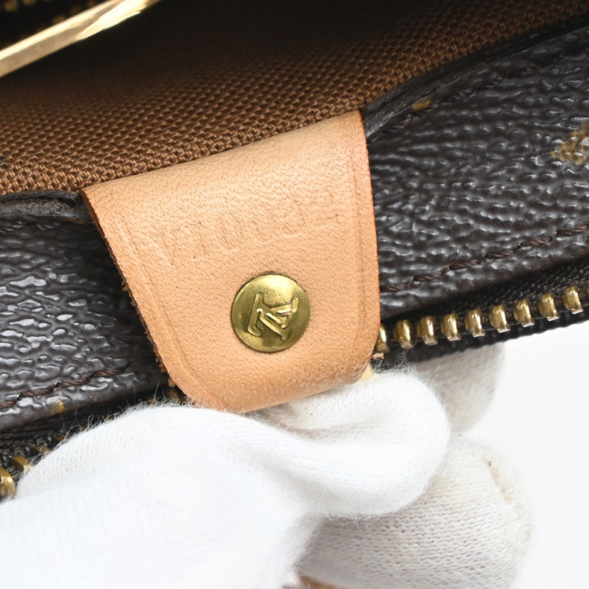LOUIS VUITTON Cabas Piano Shoulder Bag Monogram Leather Brown M51148 78YJ151
