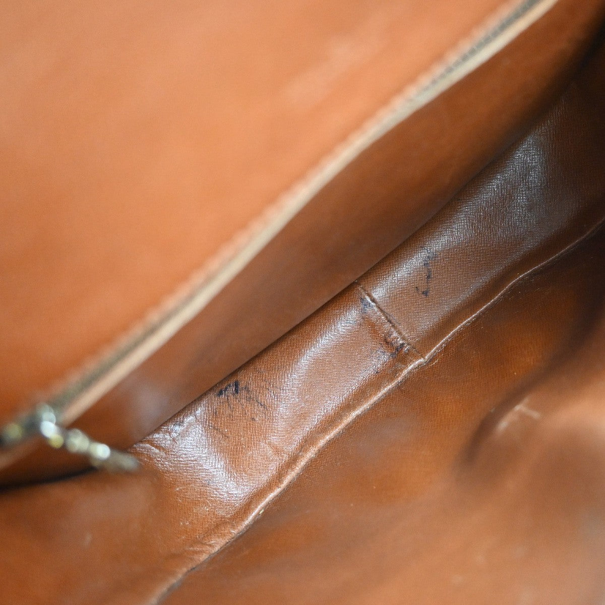 LOUIS VUITTON Saint Cloud GM Shoulder Bag Monogram Leather Brown M51242 64KP074