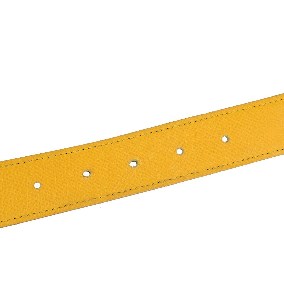HERMES H Logo Constance Reversible Buckle Belt #70 Leather Navy Blue YW 01HB974
