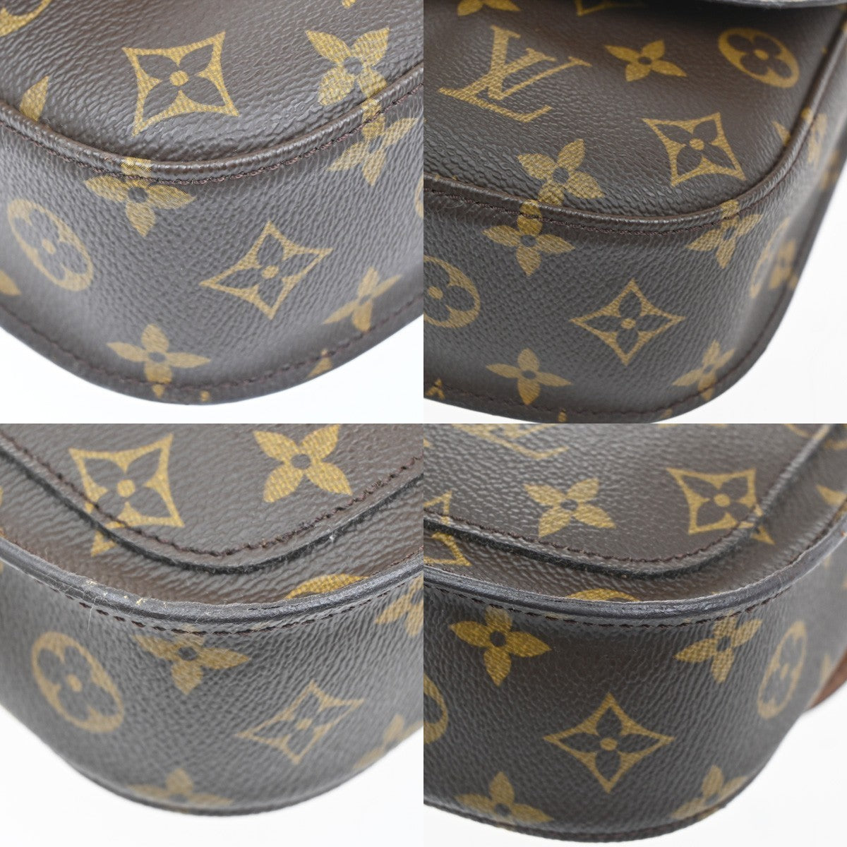 LOUIS VUITTON Saint Cloud MM Shoulder Bag Monogram Leather Brown M51243 73YH943