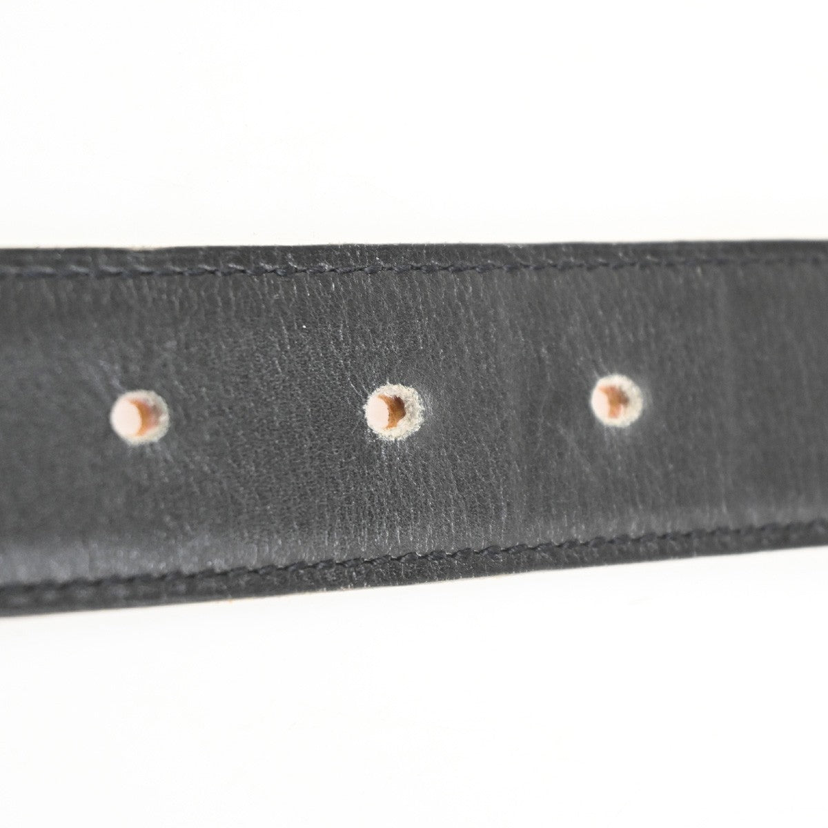 HERMES Logo Constant Reversible Buckle Belt Size 65 Leather Black BN GHW 34RL984