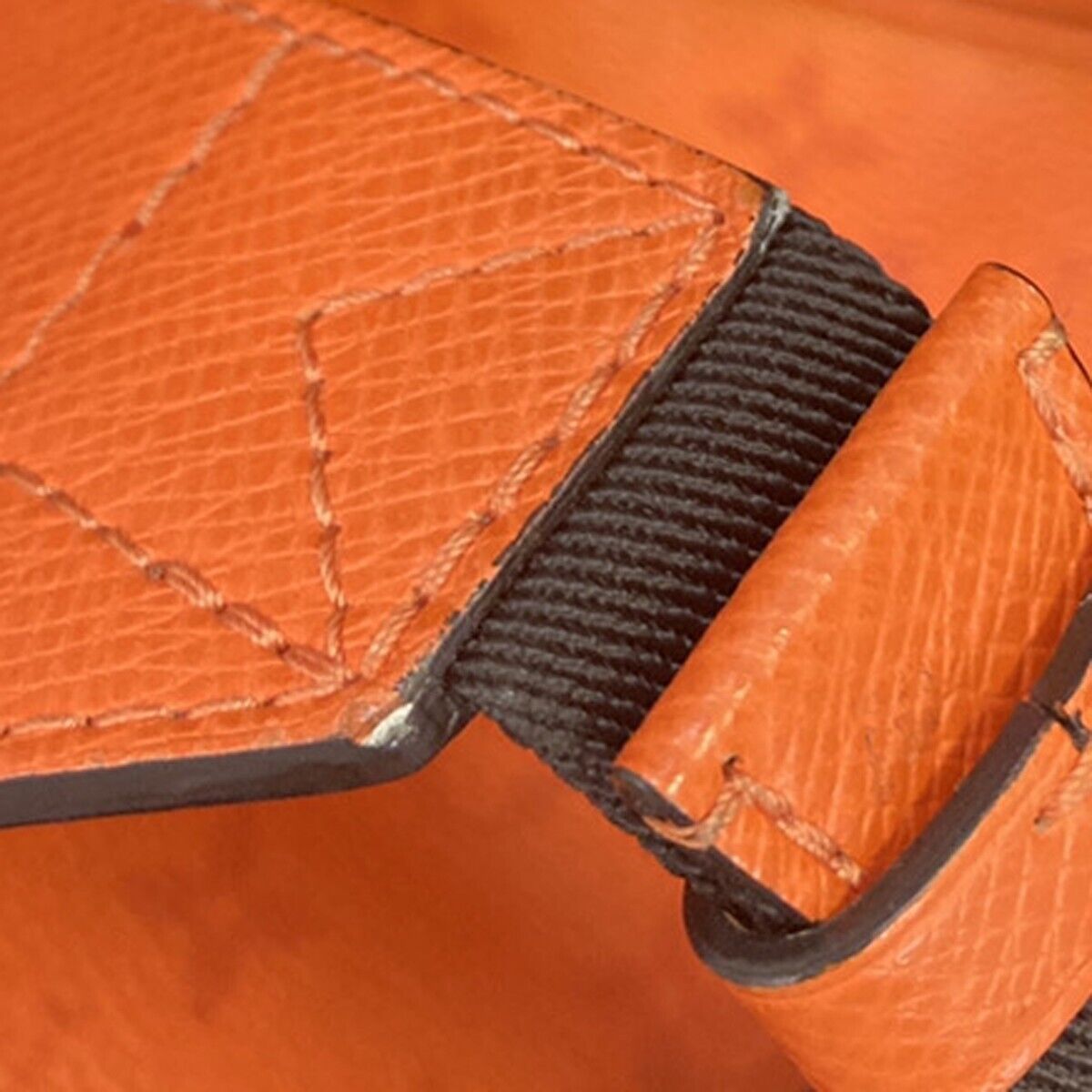 LOUIS VUITTON LV Logo Body Belt Bum Bag Taigarama Leather Orange M30430 44EC336