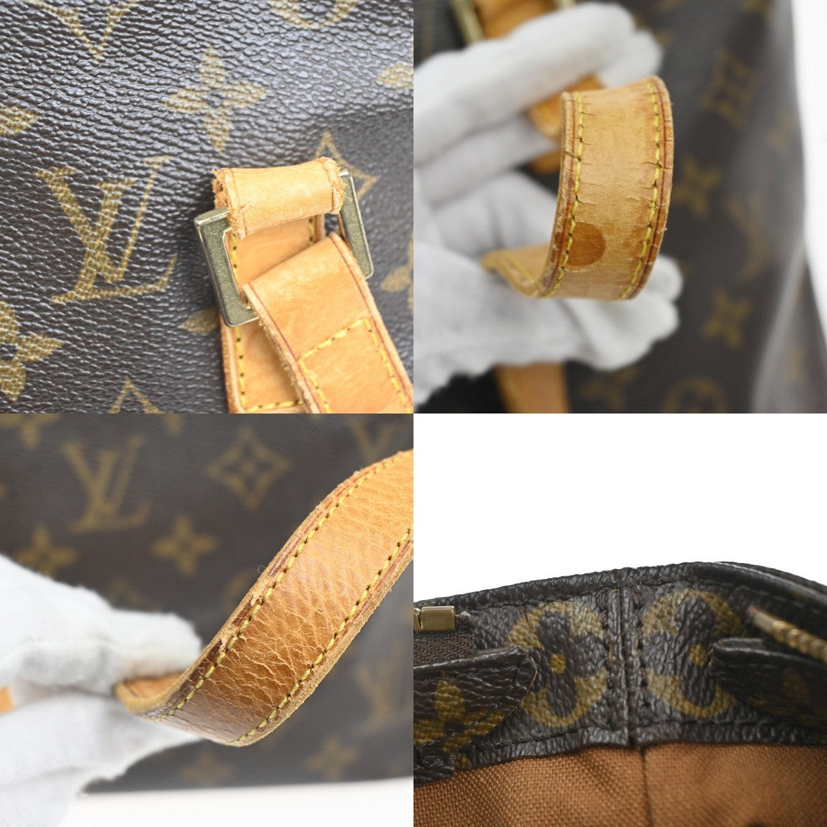 LOUIS VUITTON Cabas Piano Shoulder Bag Monogram Leather Brown M51148 34MA270