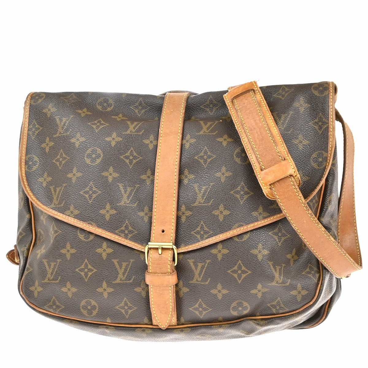 LOUIS VUITTON Saumur 35 Shoulder Bag Monogram Leather BN France M42254 82EG371