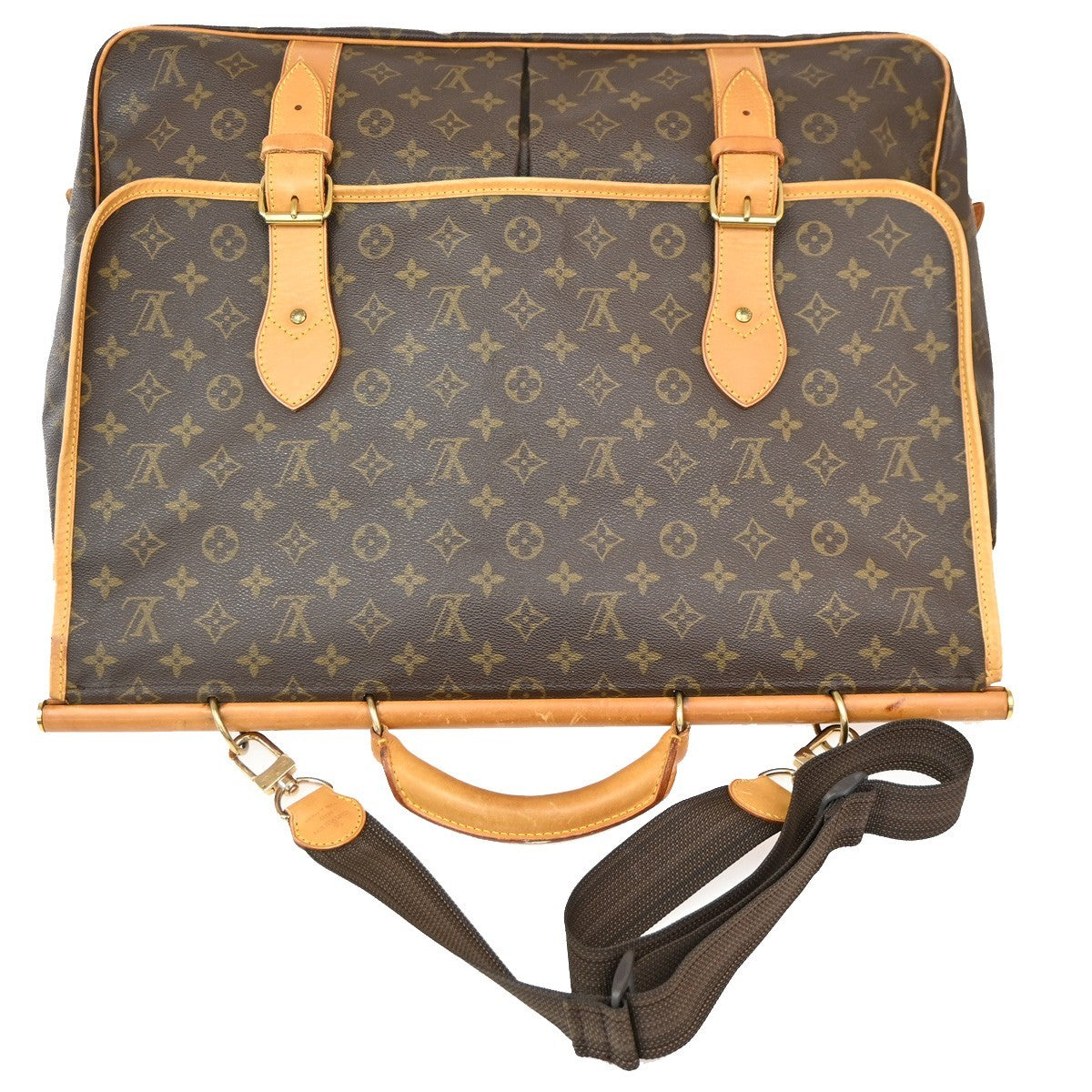 Louis Vuitton Sac Chasse Shoulder Hand Bag Monogram Leather Brown M41140 95PA019