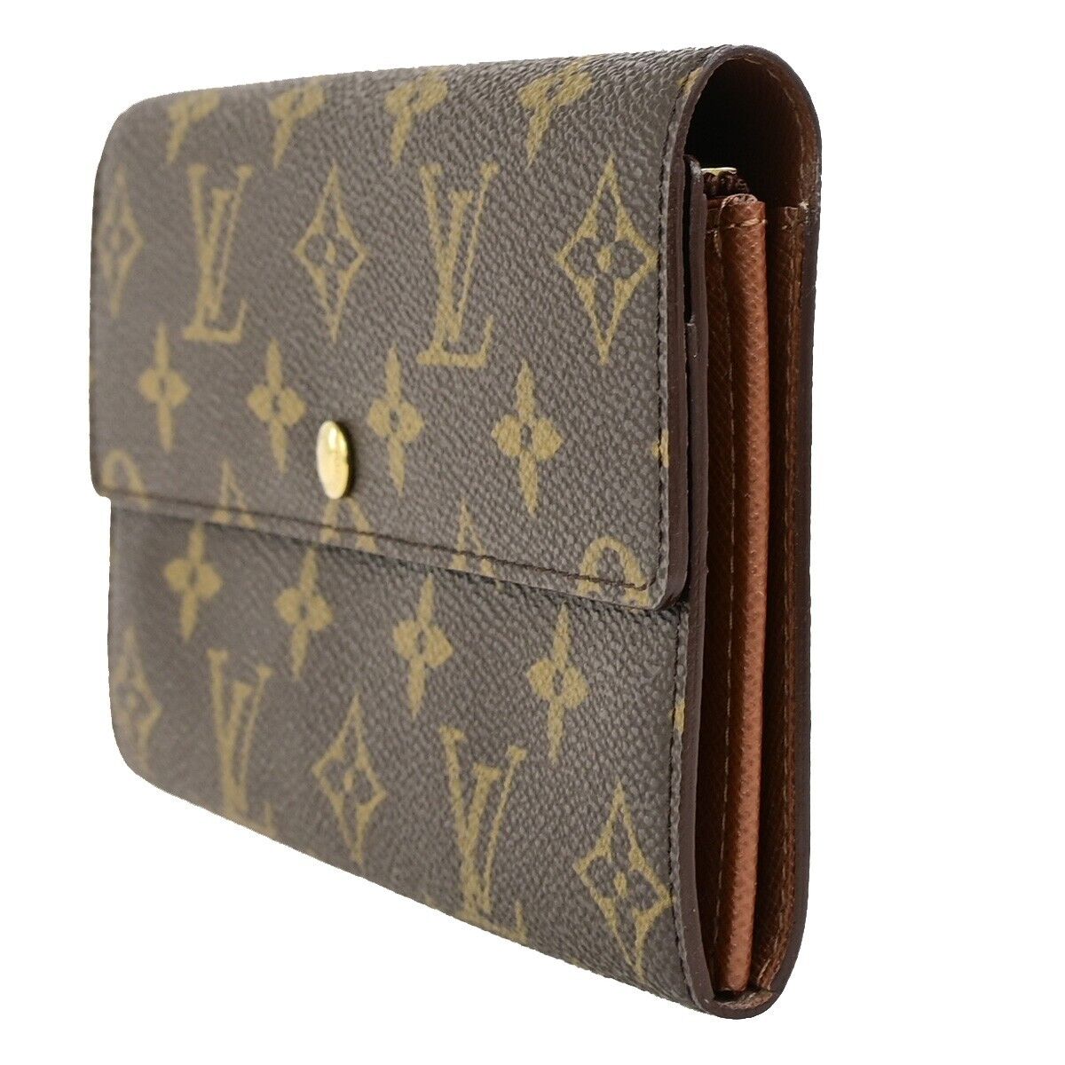 LOUIS VUITTON Porte Monnaie Credit Long Wallet Monogram Leather M61725 30FB263