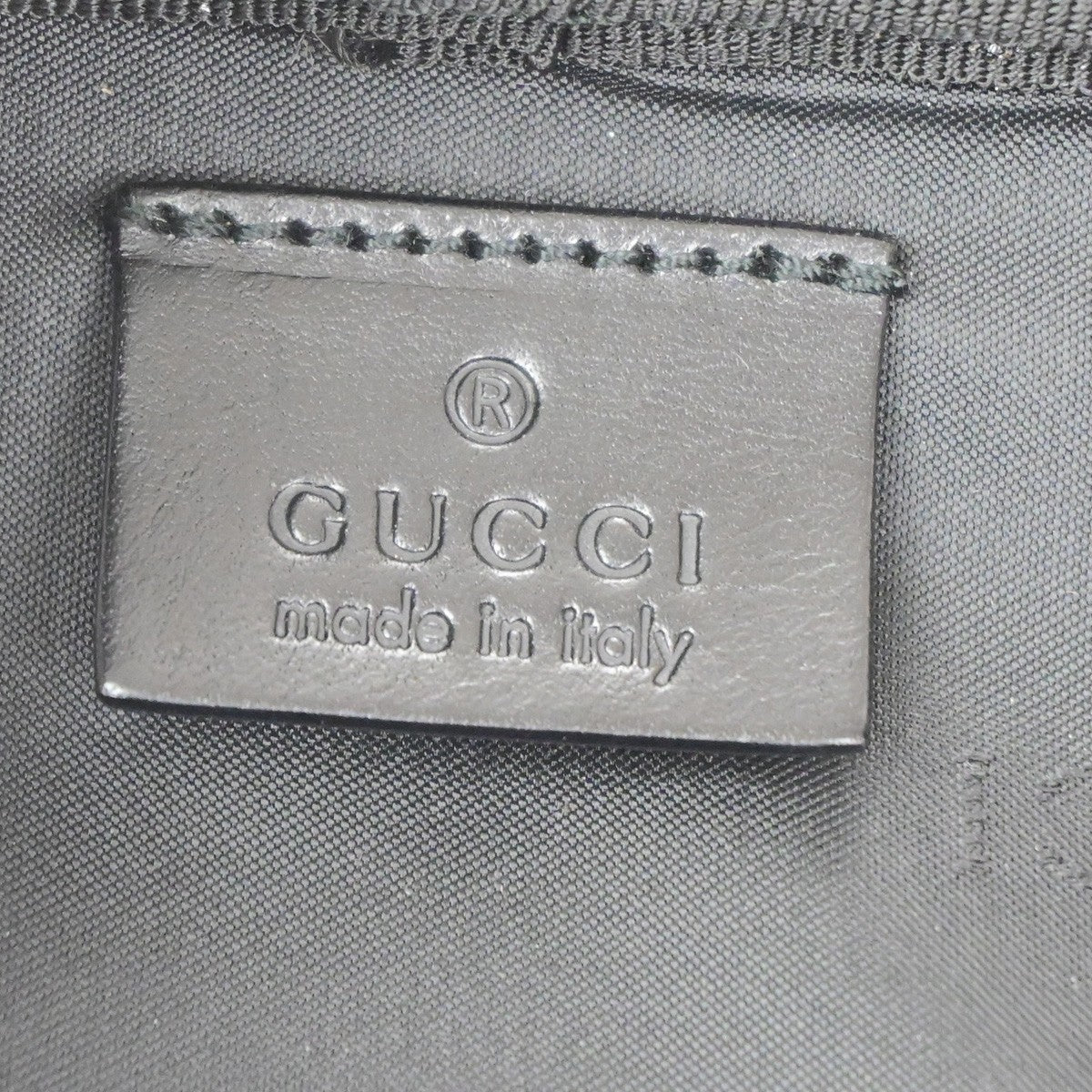 GUCCI Logo Mini Vanity Bag Canvas Leather Black SHW Italy 09CB070