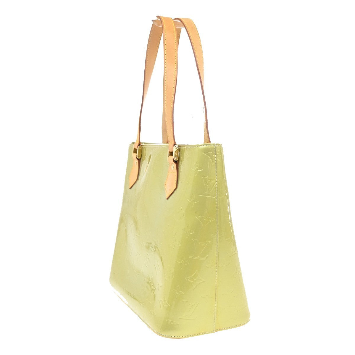 LOUIS VUITTON Monogram Vernis Houston Gris Hand Bag Green Spain M91053 31CA087