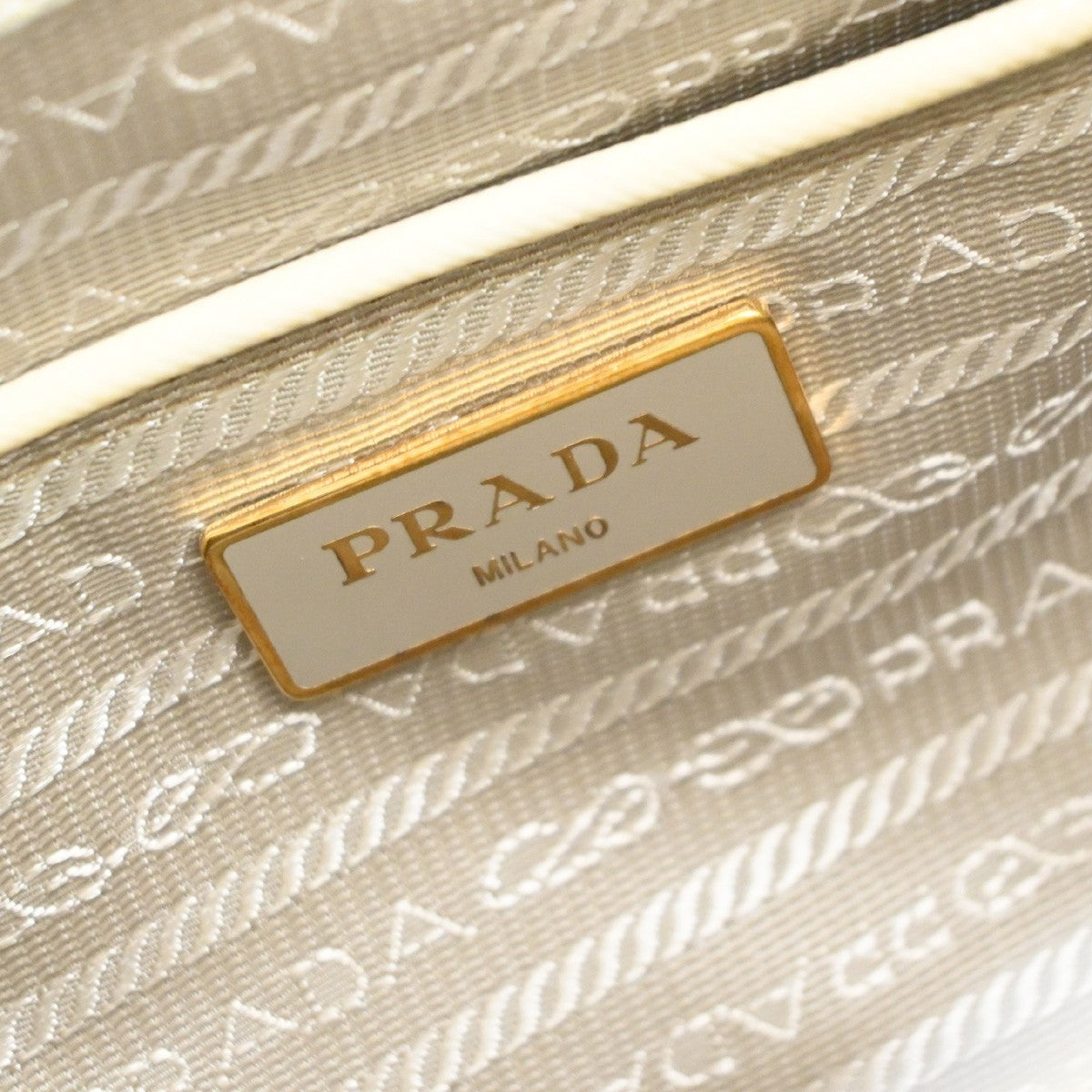 PRADA MILANO 2Way Shoulder Hand Bag Promenade Saffiano Leather Yellow 76EG323