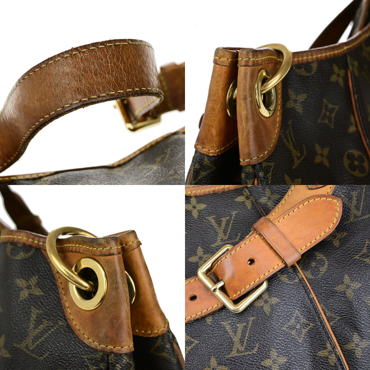 LOUIS VUITTON Galliera PM Shoulder Bag Monogram Leather Brown GD M56382 78YG580