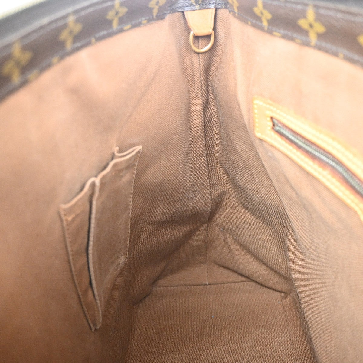 LOUIS VUITTON Cabas Mezzo Shoulder Bag Monogram Leather Brown M51151 85YH949