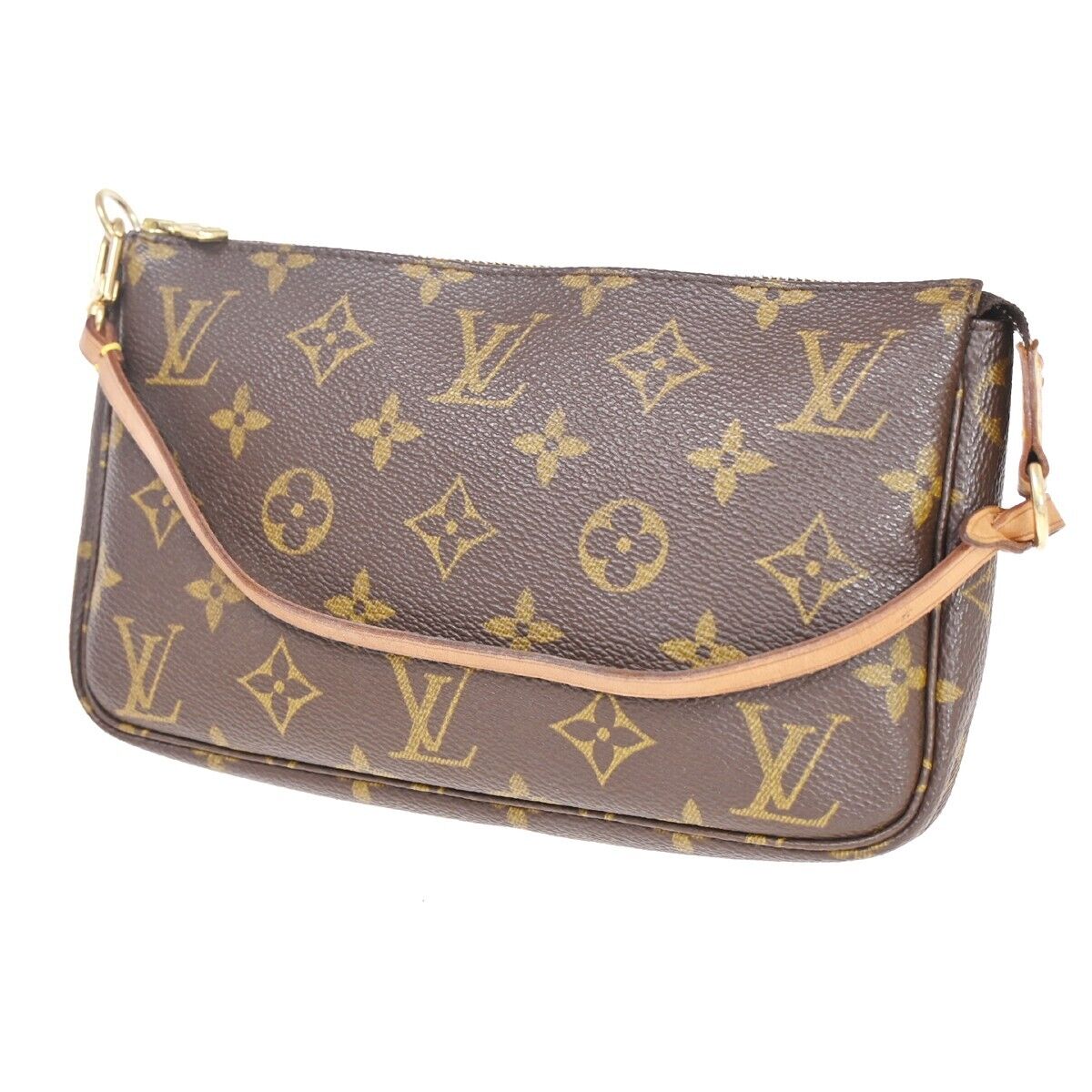 LOUIS VUITTON Pochette Accessoires Hand Bag Monogram Leather BN M51980 10HB213
