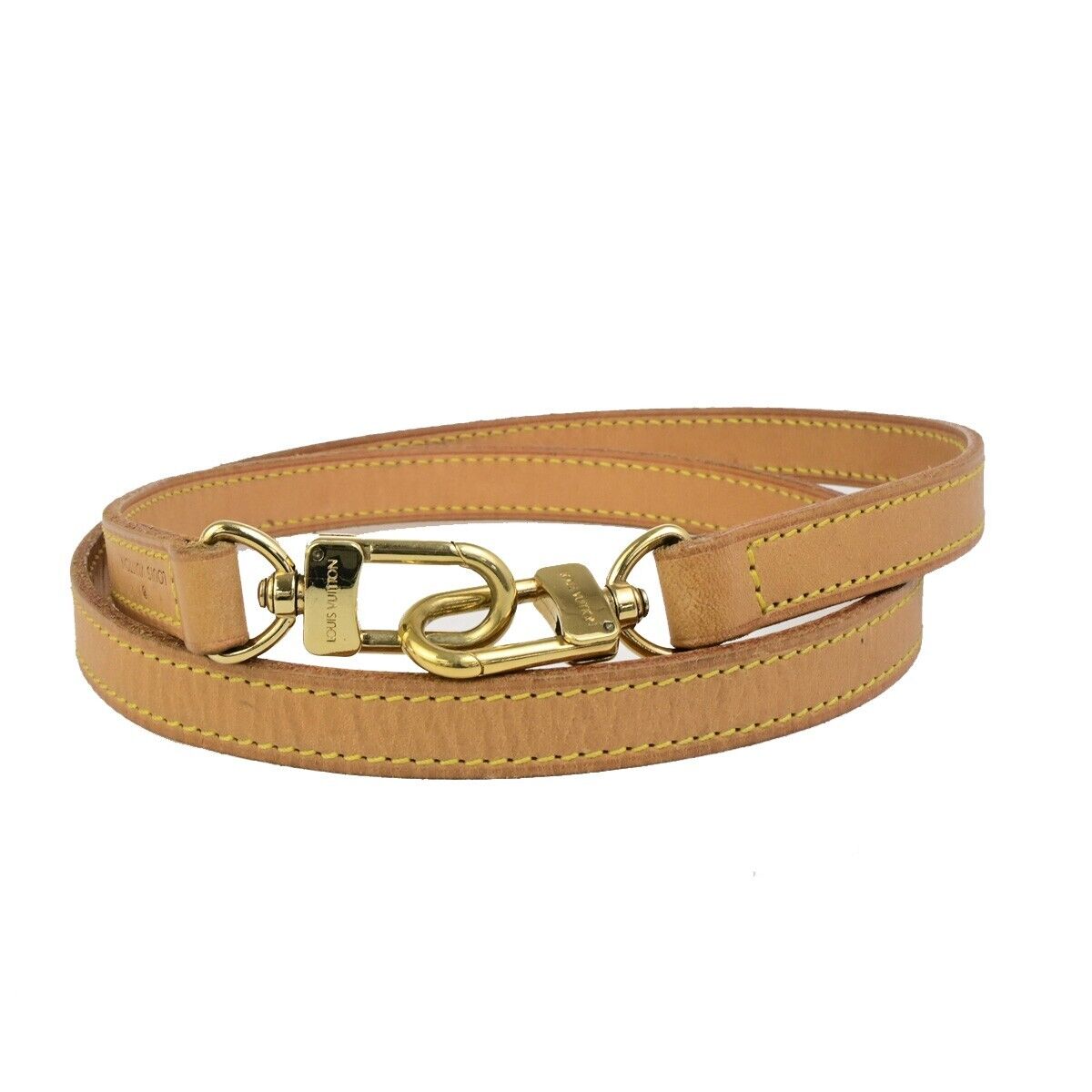 LOUIS VUITTON Shoulder Strap Leather Brown Gold France Bag Accessory 67FB298