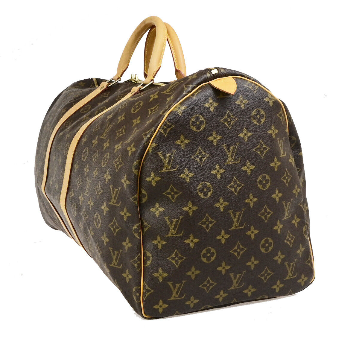 LOUIS VUITTON Keepall 55 Travel Hand Bag Monogram Leather Brown M41424 20RK831