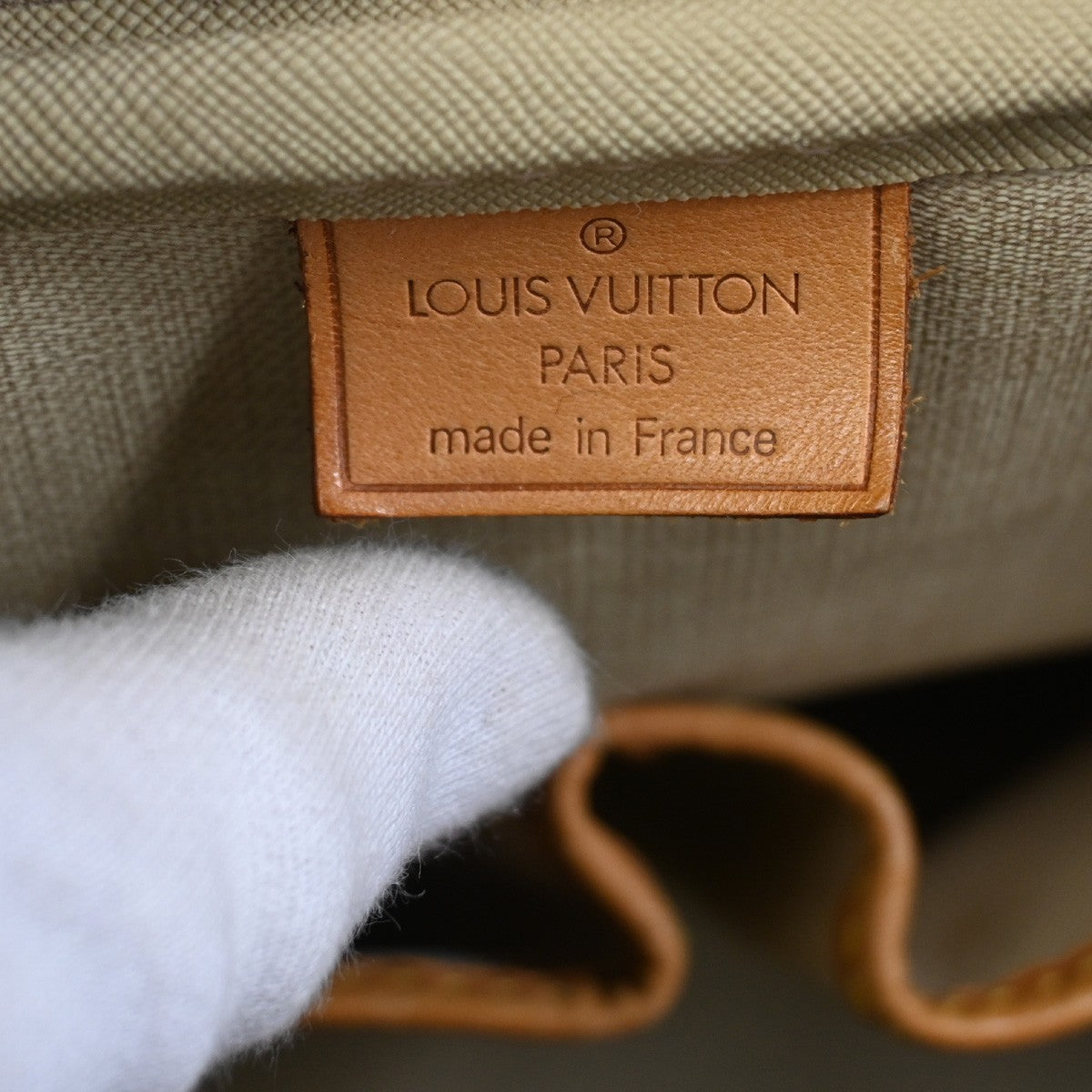 LOUIS VUITTON LV Logo Deauville Hand Bag Monogram Leather Brown M47270 84SA048