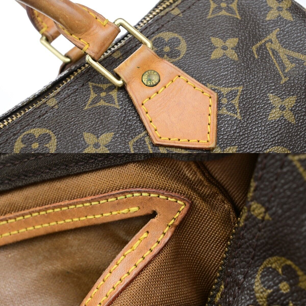 LOUIS VUITTON Speedy 30 Travel Hand Bag Monogram Leather Brown M41526 84EE032