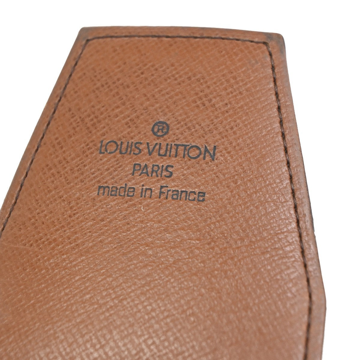 LOUIS VUITTON LV Logo 3 Set Wallet Cigarette Case Monogram Leather Brown 68KC965