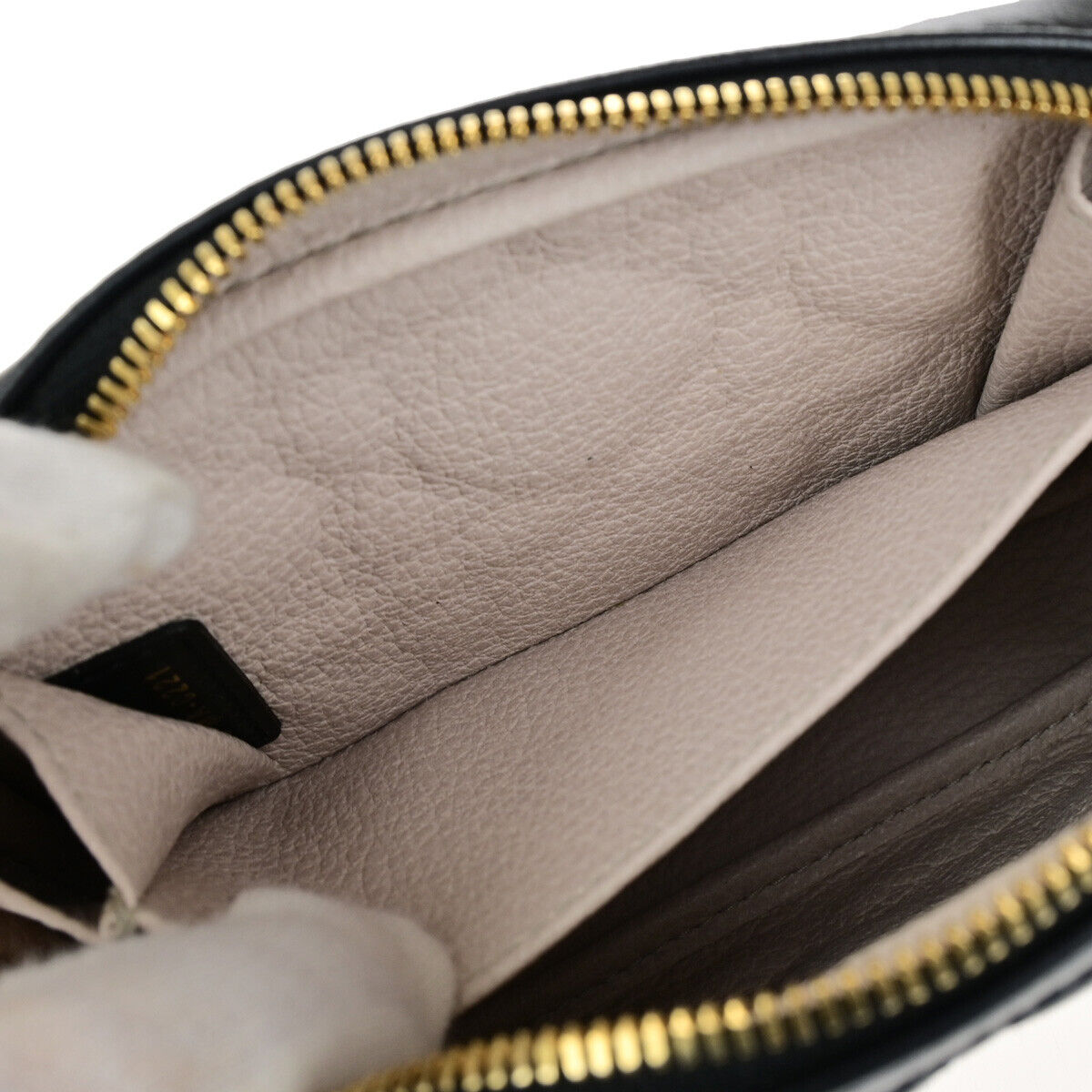 CHRISTIAN DIOR Logo Cannage Caro Mini Pouch Bag Leather Black GHW Italy 85RK740