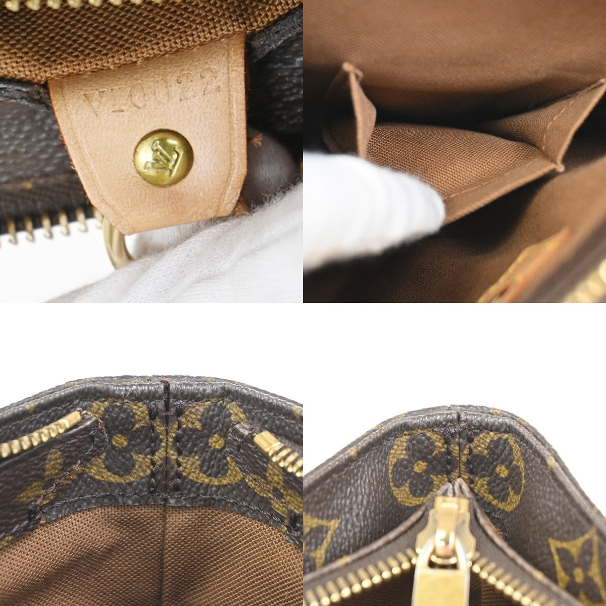 LOUIS VUITTON Cabas Piano Shoulder Bag Monogram Leather Brown M51148 76YJ043