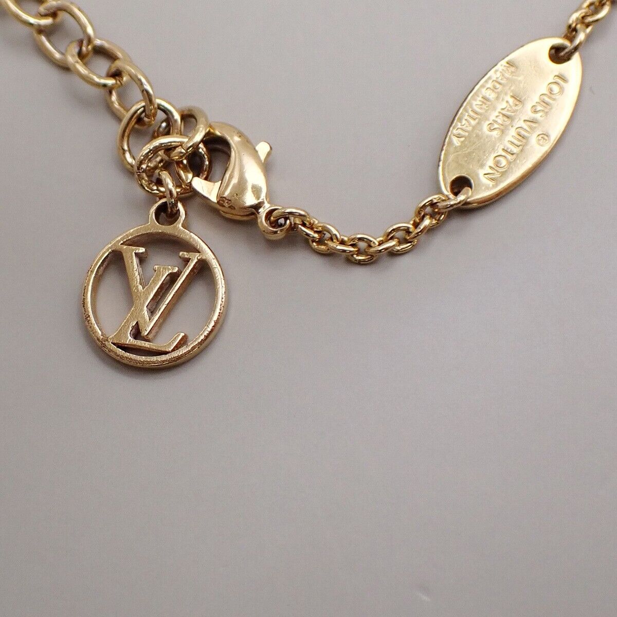 LOUIS VUITTON LV & ME S Chain Bracelet Gold-Plated Italy M67176 64YG574