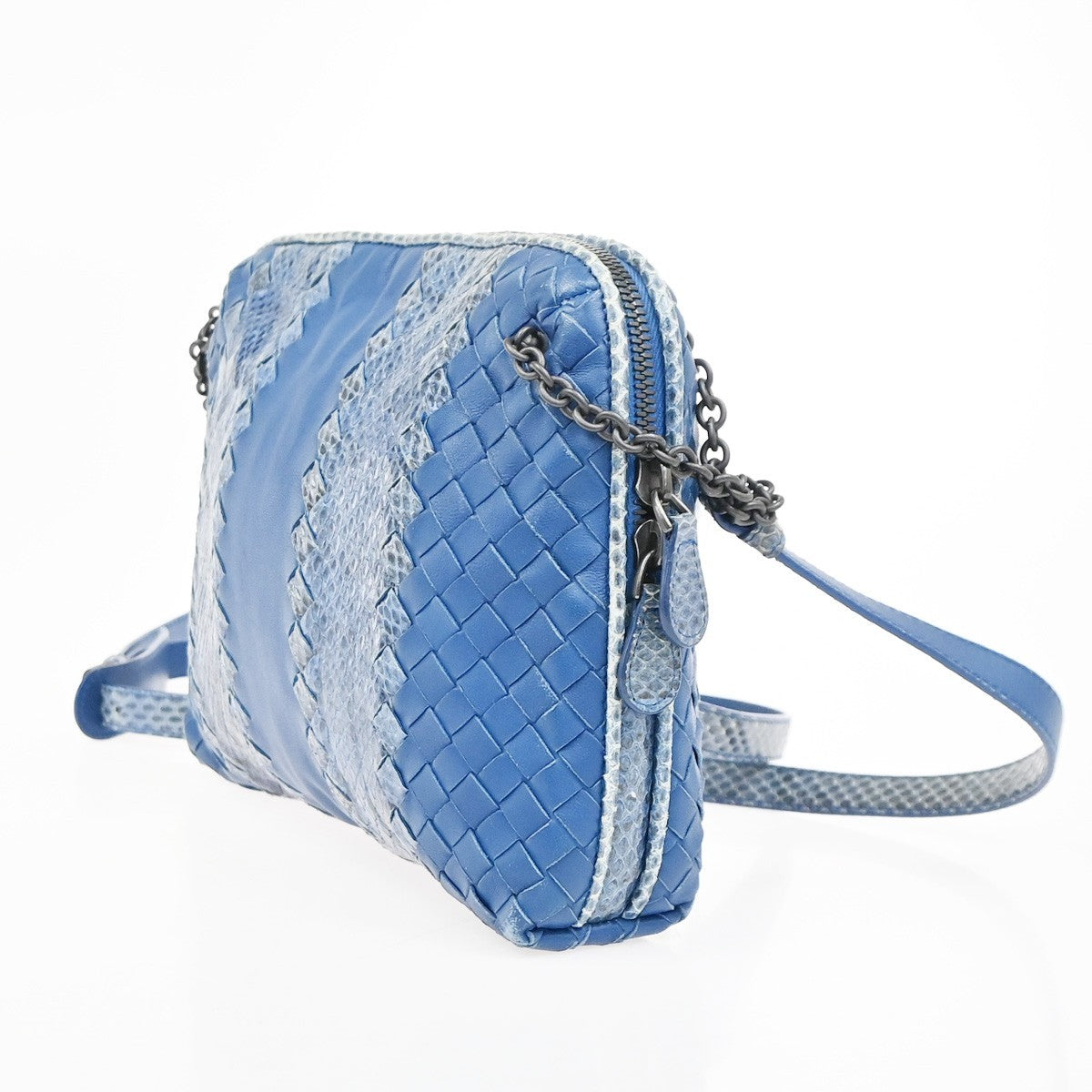 BOTTEGA VENETA Logo Intrecciato Shoulder Bag Embossing Leather BE Italy 12YH908