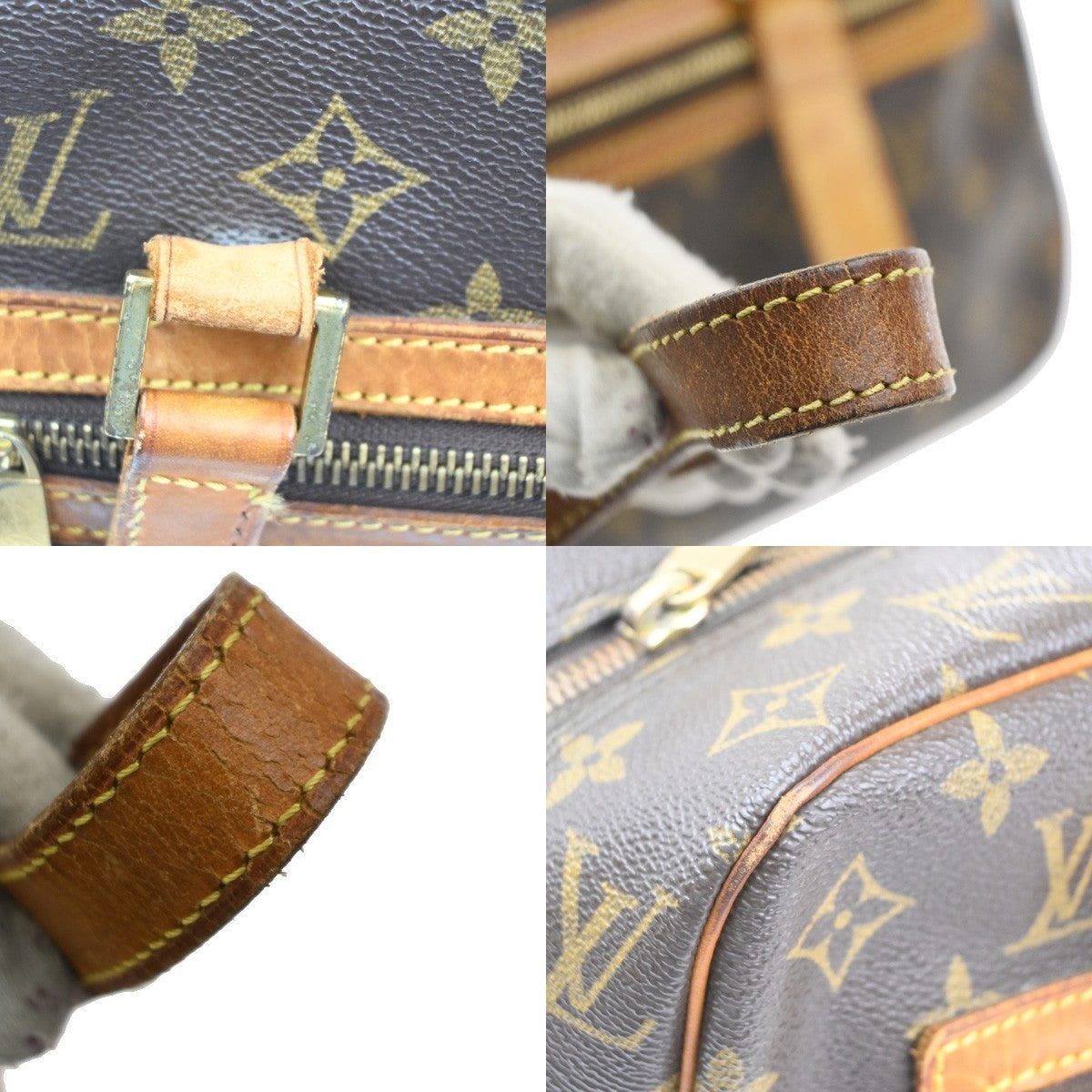 LOUIS VUITTON LV Logo Cite GM Shoulder Bag Monogram Leather Brown M51181 73MA360