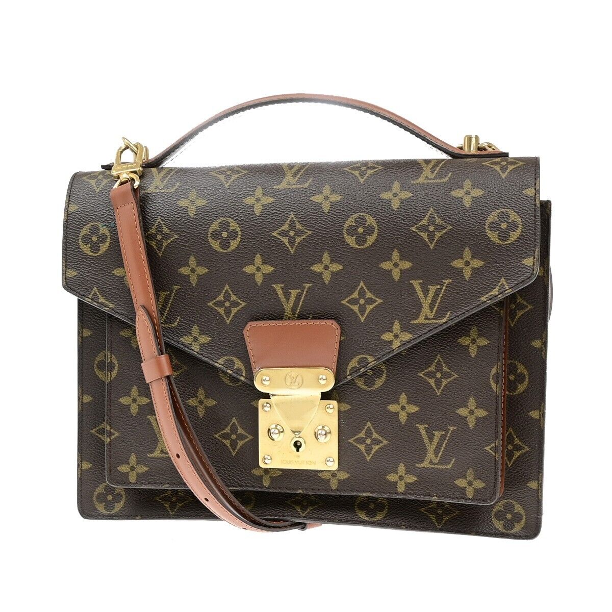 LOUIS VUITTON Monceau 2Way Shoulder Hand Bag Monogram Leather BN M51185 98ED945