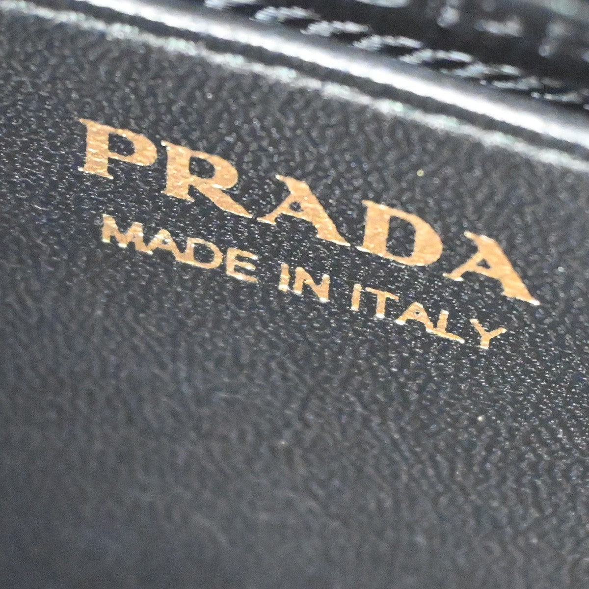 PRADA Logo Hand Bag with Bag Charm Saffiano Leather Black GHW Italy 95RL899