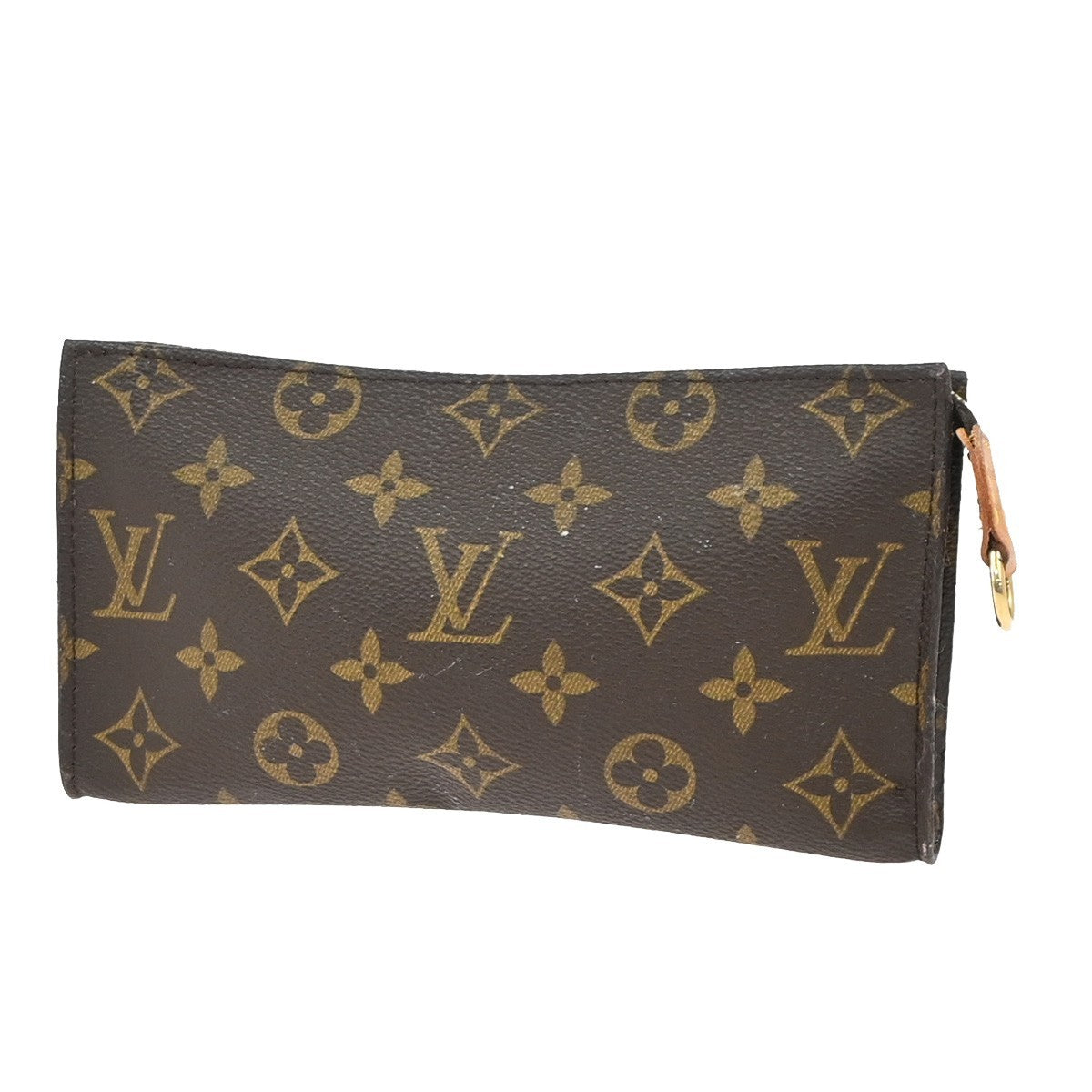 LOUIS VUITTON Logo BUCKET GM Pouch Clutch Bag Monogram Leather BN France 66KC743