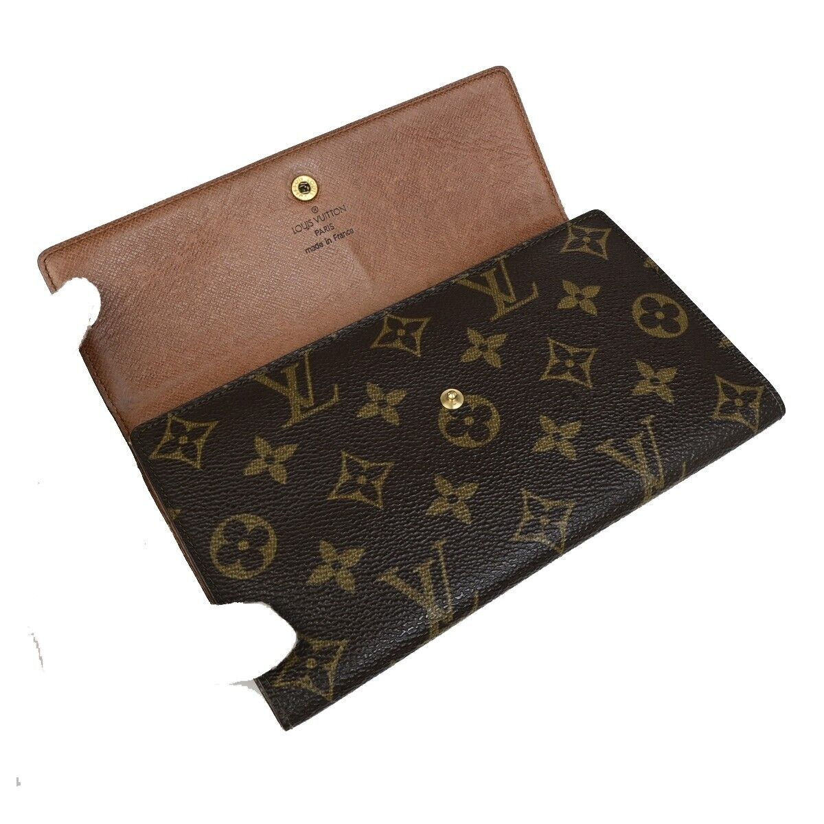 LOUIS VUITTON International Long Trifold Wallet Monogram Brown M61215 09ED244