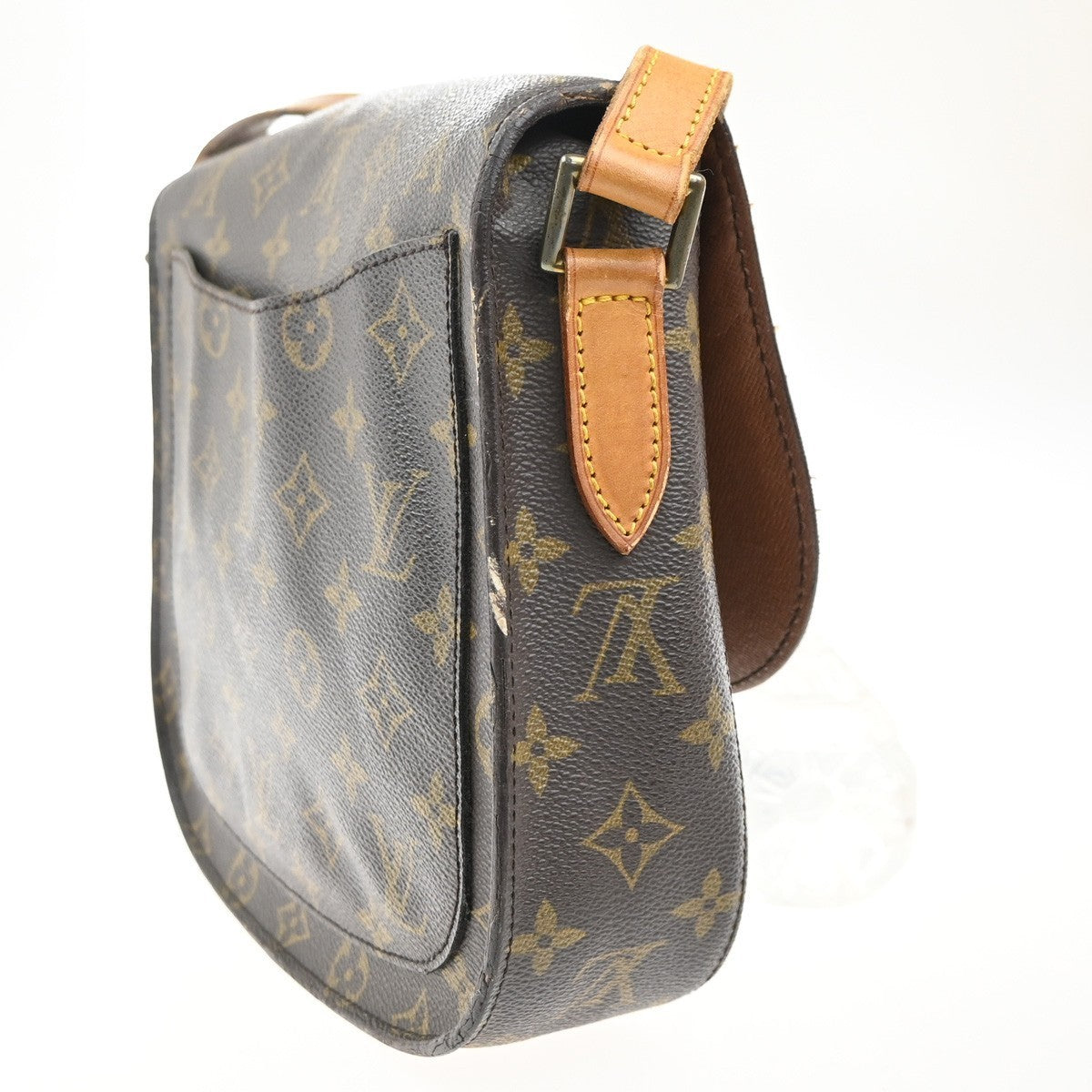 LOUIS VUITTON Saint Cloud GM Shoulder Bag Monogram Leather Brown M51242 34MA363