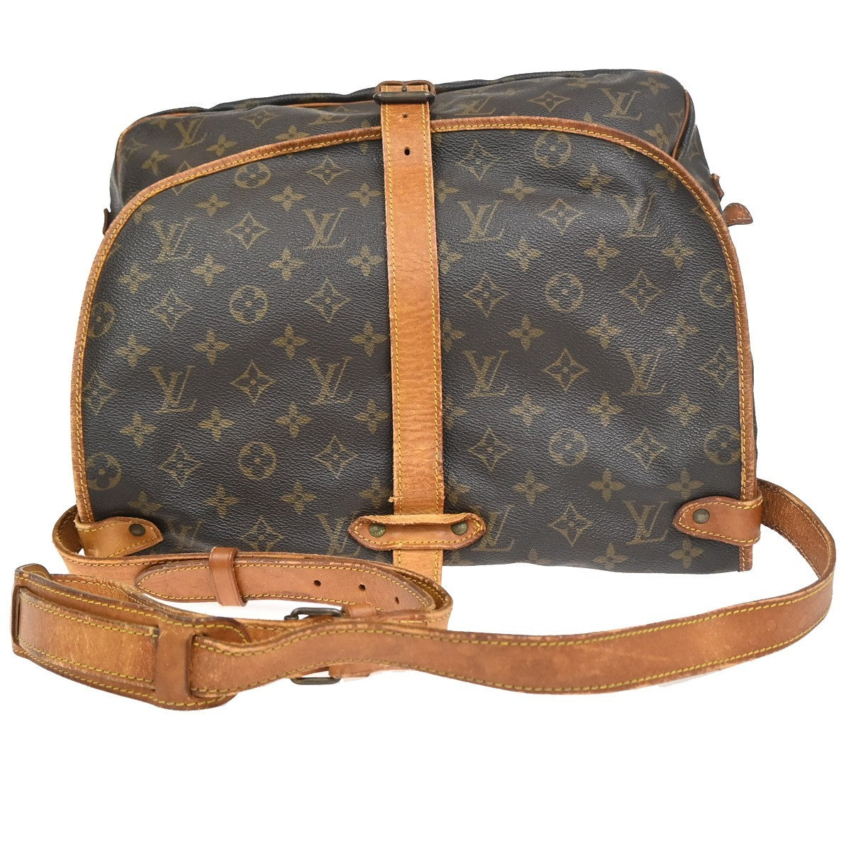 LOUIS VUITTON Saumur 35 Shoulder Bag Monogram Leather BN France M42254 39KC945