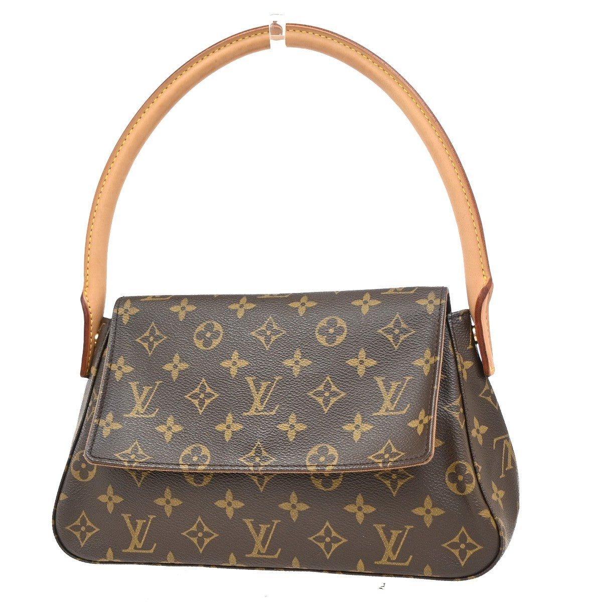 LOUIS VUITTON Mini Looping Hand Bag Monogram Leather Brown M51147 603RF660