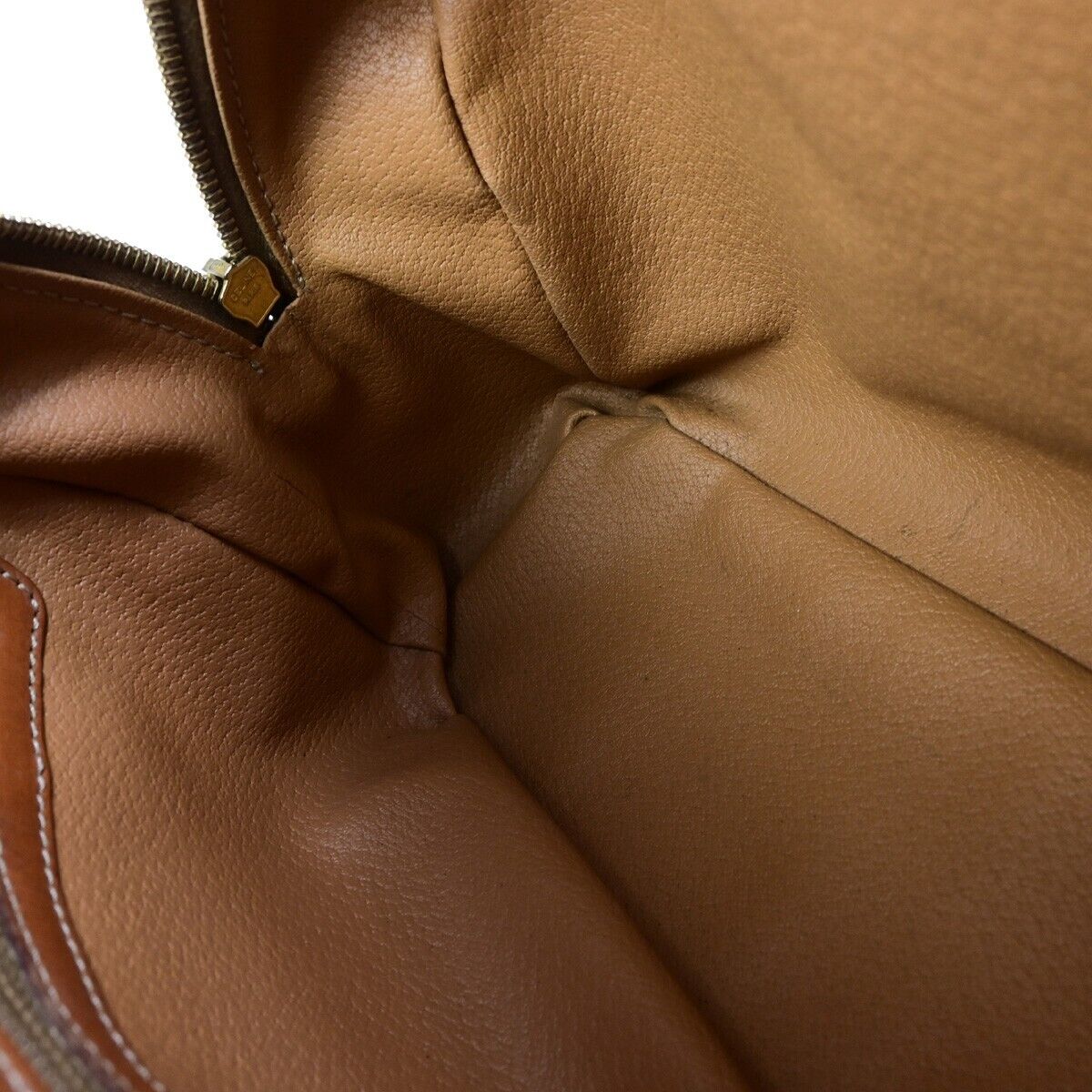 CELINE Logo Macadam Pattern Hand Bag PVC Leather Brown GHW Italy 66EB526