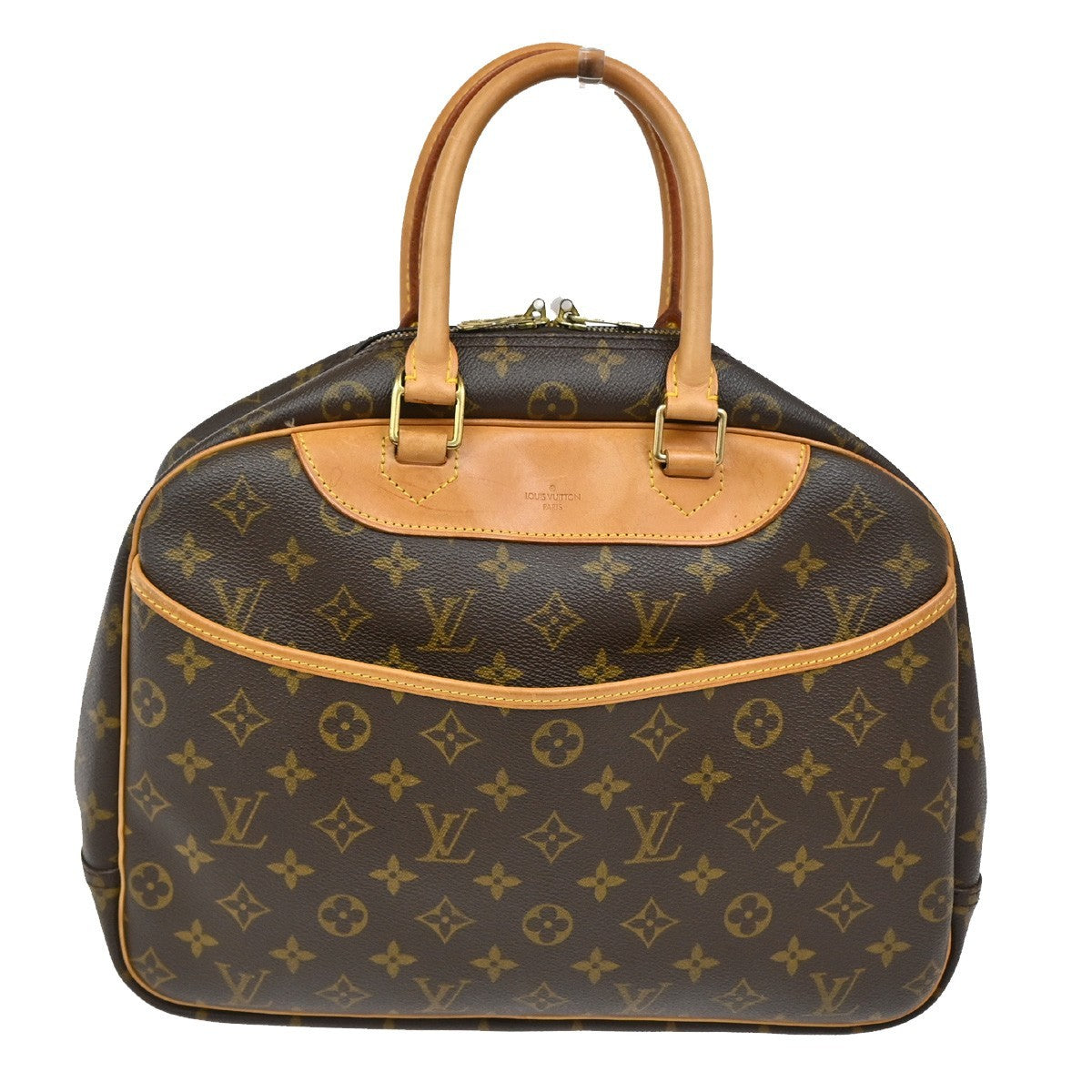 LOUIS VUITTON LV Logo Deauville Hand Bag Monogram Leather Brown M47270 75TA107