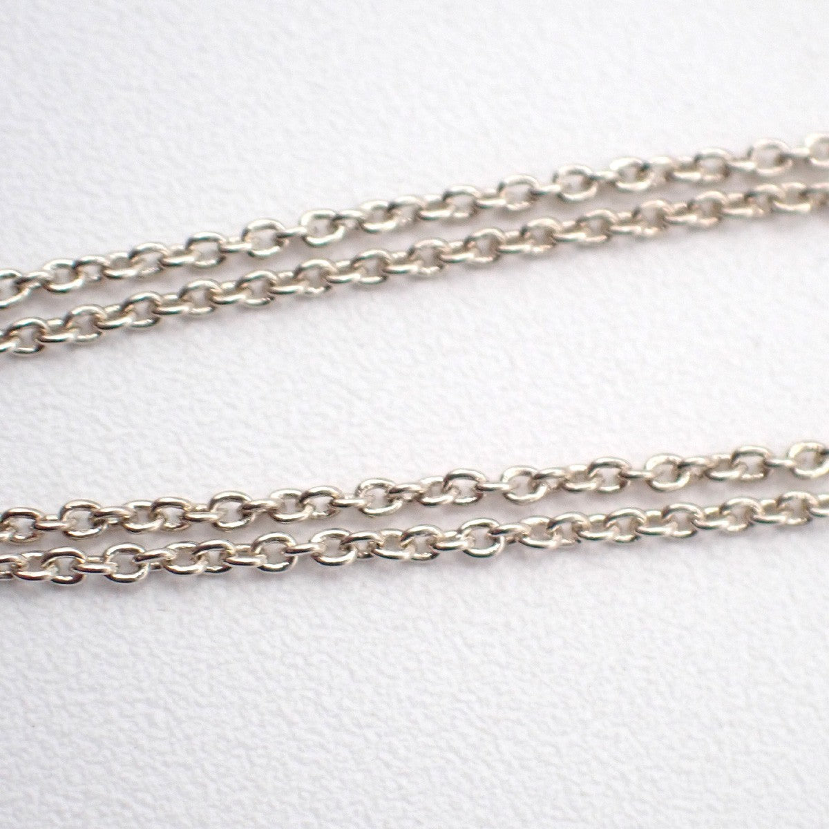Tiffany & Co. Logo Tear Drop Chain Necklace Pendant Ag 925 Silver 09KC578