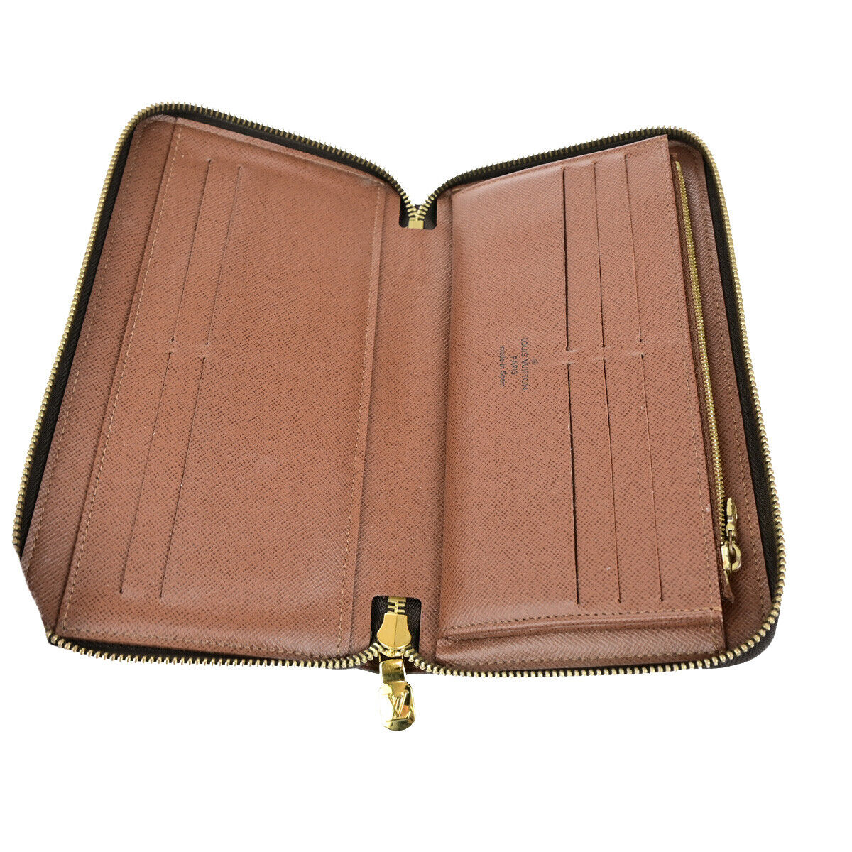 LOUIS VUITTON Zippy Organizer Long Wallet Monogram Leather Brown M62581 38YG746