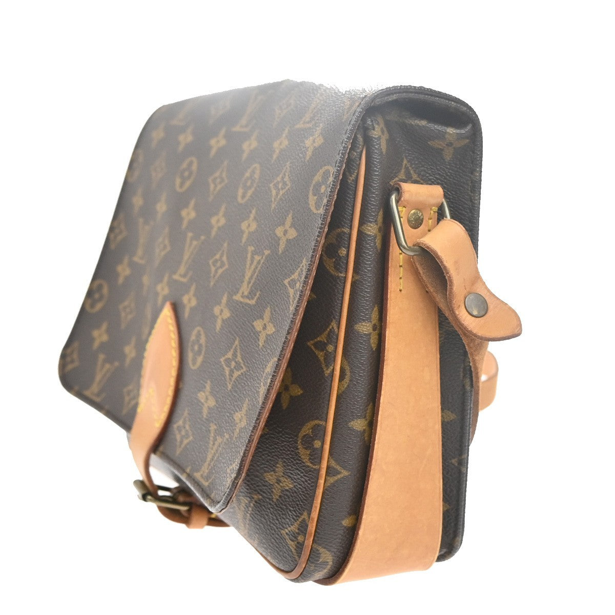 LOUIS VUITTON Cartouchiere GM Shoulder Bag Monogram Leather Brown M51252 72EF802