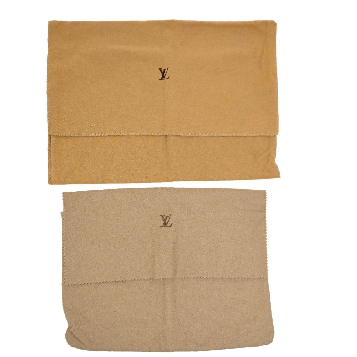 LOUIS VUITTON Logo 10 Set Dust Bag Drawstring Canvas Cotton Beige Brown 01KB865