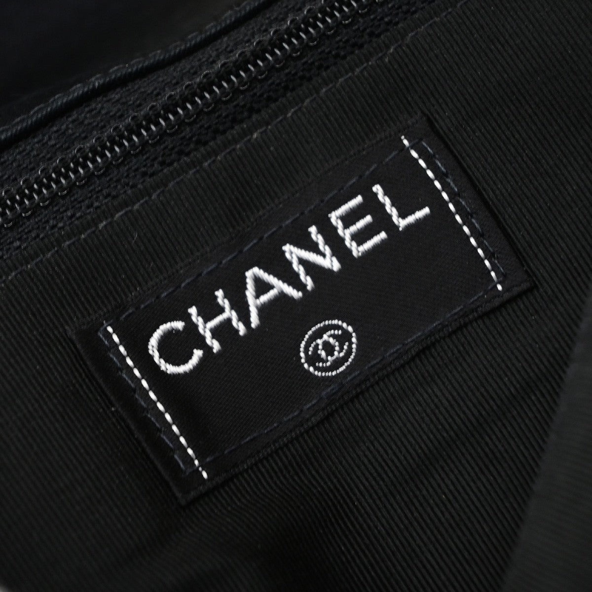 CHANEL CC Logo 2.55 Reissue Chocolate Bar Shoulder Bag Canvas Black 673RP191