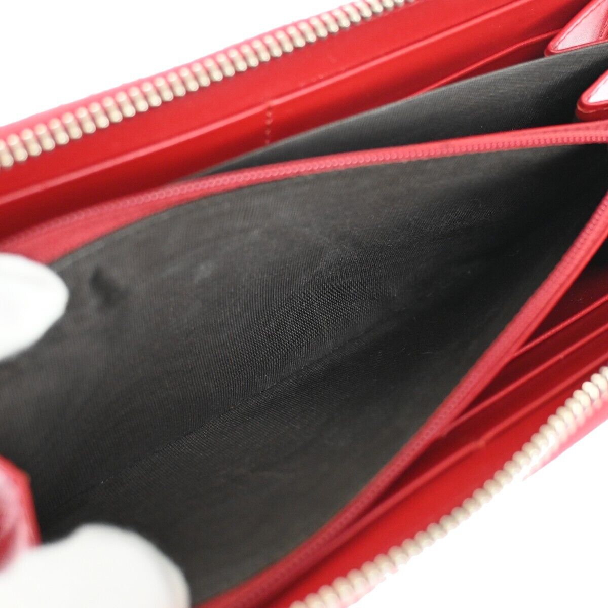 GUCCI Guccissima GG pattern Long Bifold Wallet Leather Red Italy 32GA976