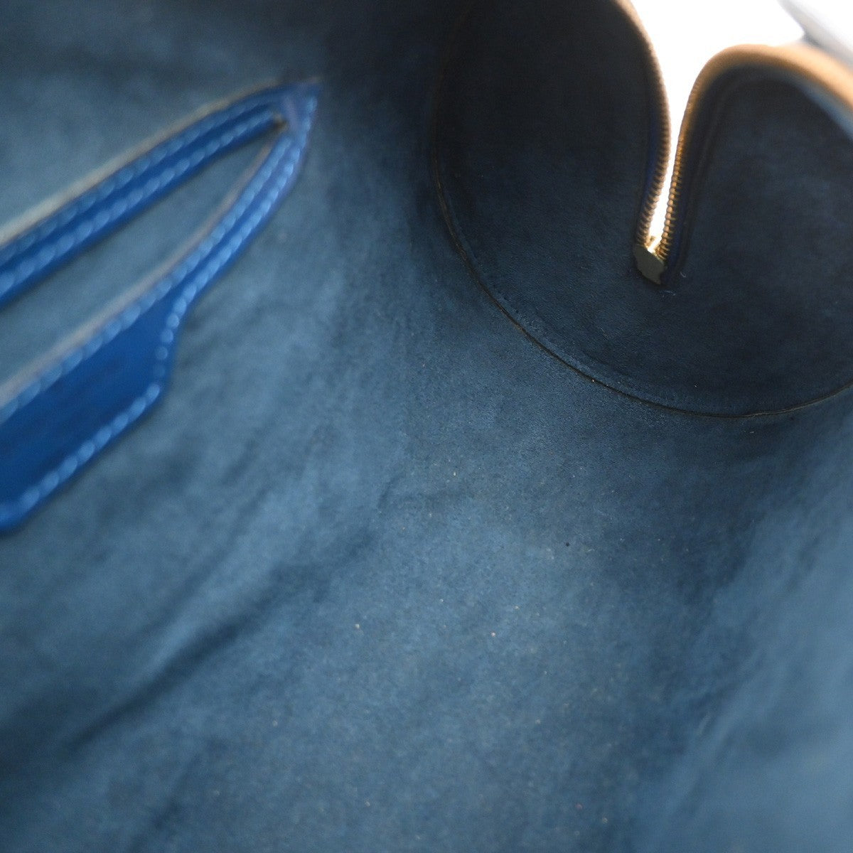 LOUIS VUITTON LV Logo Soufflot Hand Bag Epi Leather Blue France M52225 83YJ139