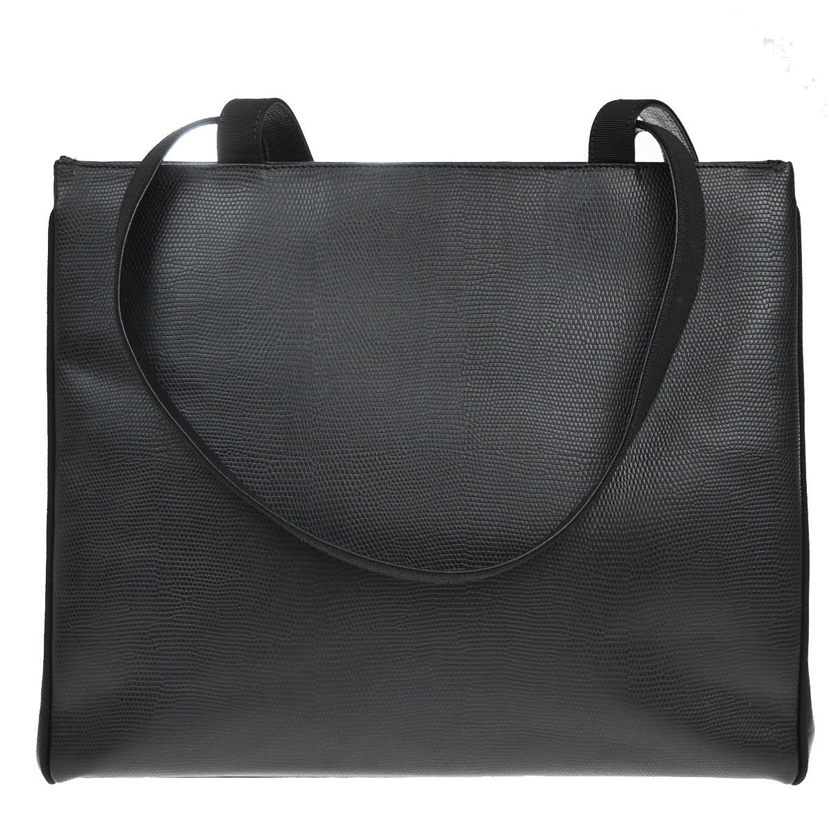 SALVATORE FERRAGAMO Vara Shoulder Bag Embossing Leather Black GHW Italy 67KA945