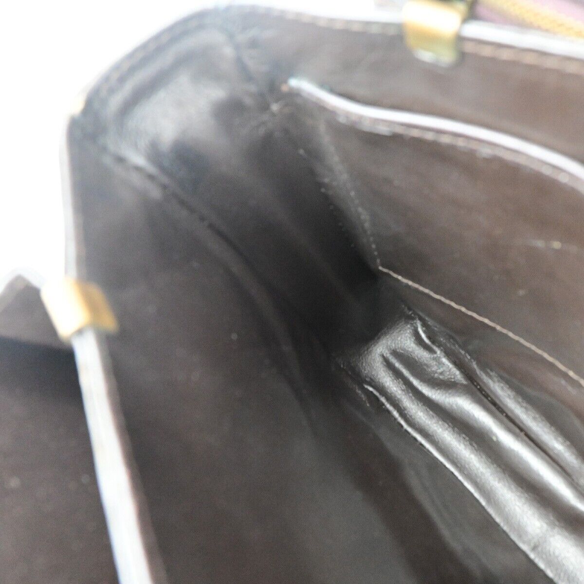 CELINE Logo Horse Carriage Shoulder Bag Leather Brown Gold Made in Italy 30EC868