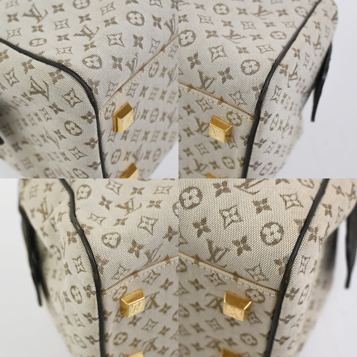 LOUIS VUITTON Josephine GM Hand Bag Monogram Mini Canvas Leather M92310 35ZA355
