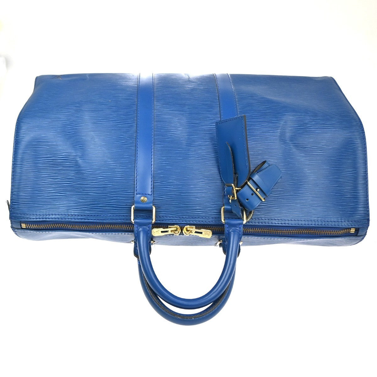 LOUIS VUITTON Keepall 45 Travel Hand Bag Epi Leather Blue France M42975 77RQ041