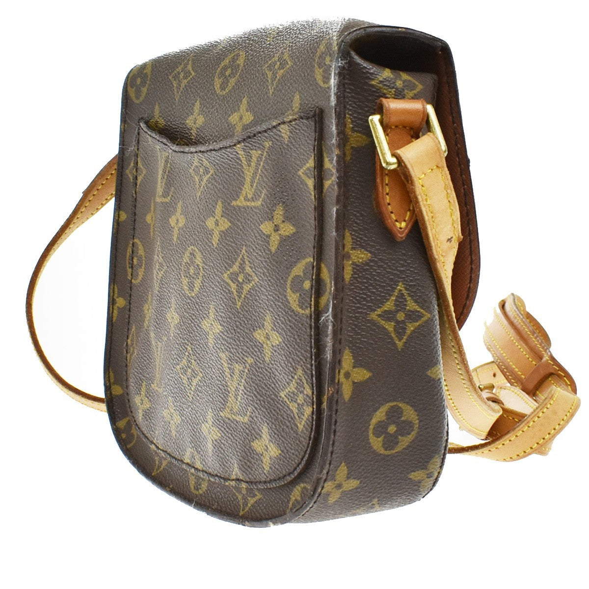LOUIS VUITTON Saint Cloud MM Shoulder Bag Monogram Leather Brown M51243 36KB309